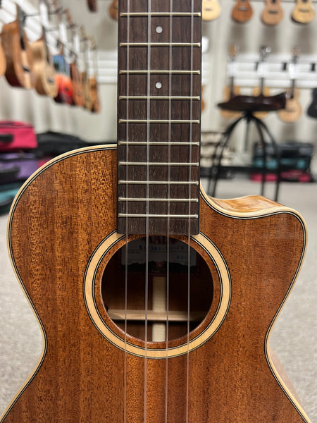 KALA KA-SMH-TG-CE Solid Mahogany Electric Tenor Ukulele w/Cutaway