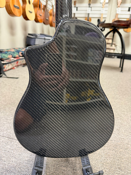 Klos Full Carbon Fiber Baritone Ukulele w/Case - Travel Uke