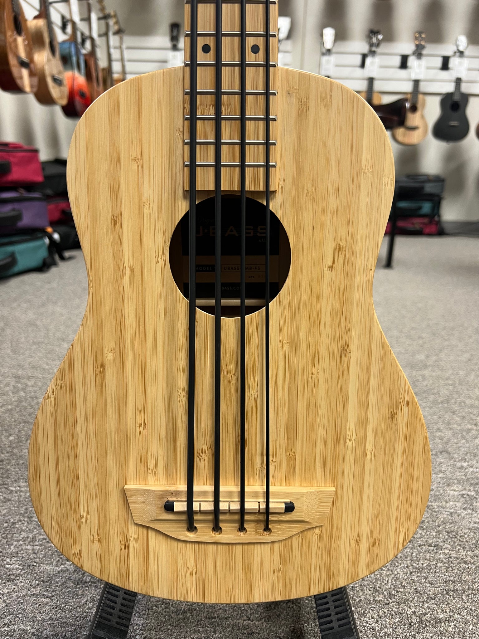 KALA Solid Bamboo U-Bass w/Case - UBASS-BMB-FS