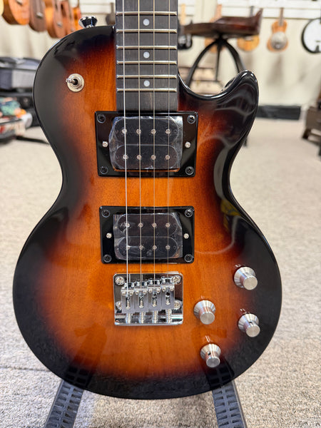 Risa UKE-LP432-MHTS Tenor Les Paul Style Solid Body Electric Ukulele w/Case - Mahogany Tobacco Sunburst