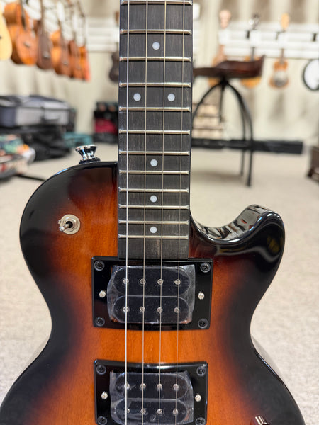 Risa UKE-LP432-MHTS Tenor Les Paul Style Solid Body Electric Ukulele w/Case - Mahogany Tobacco Sunburst
