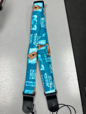 Quiltsand Woven Ukulele Strap - Tropical Ukulele - Adjustable