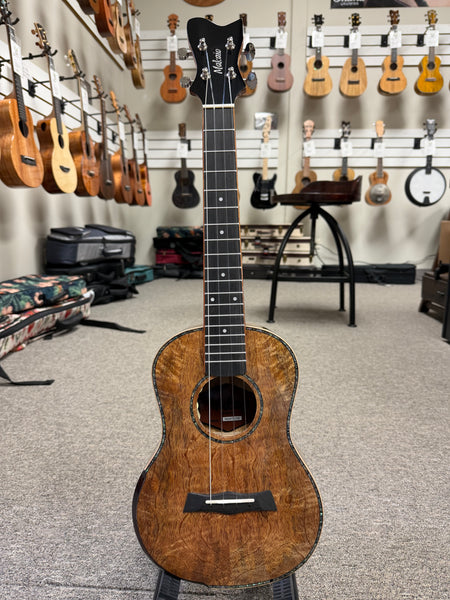 Makaio MSMT-20E Solid Spalted Mango Tenor Ukulele w/Case #2 - Rosewood Comfort Armrest