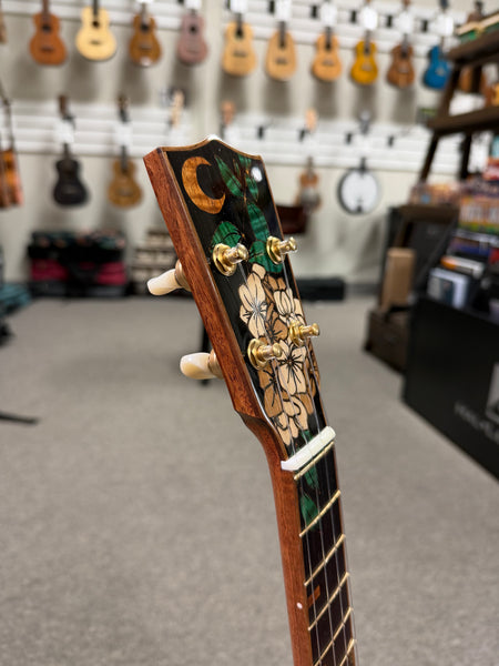 Coast Ukulele Custom Solid Koa Tenor Ukulele w/Case #107 - Live Edge Soundhole