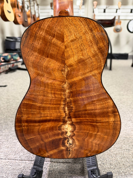 Coast Ukulele Custom Solid Koa Tenor Ukulele w/Case #107 - Live Edge Soundhole