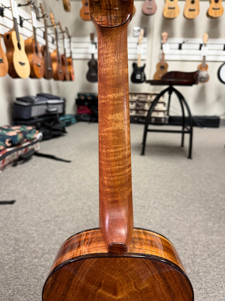 Coast Ukulele Custom Solid Koa Tenor Ukulele w/Case #107 - Live Edge Soundhole