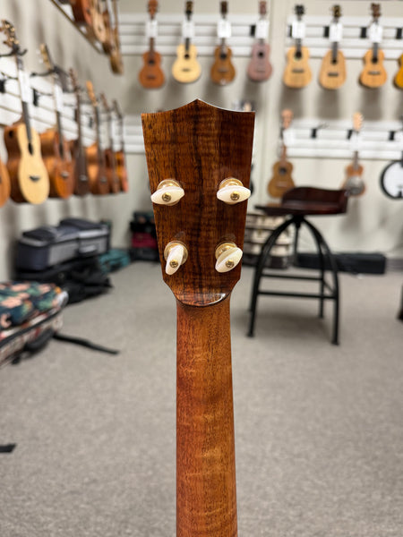 Coast Ukulele Custom Solid Koa Tenor Ukulele w/Case #107 - Live Edge Soundhole