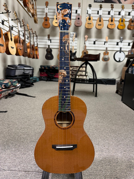 Coast Ukulele Custom Solid AAA Torrefied Spruce/Mango Tenor Ukulele w/Case #110