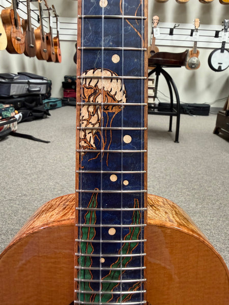 Coast Ukulele Custom Solid AAA Torrefied Spruce/Mango Tenor Ukulele w/Case #110