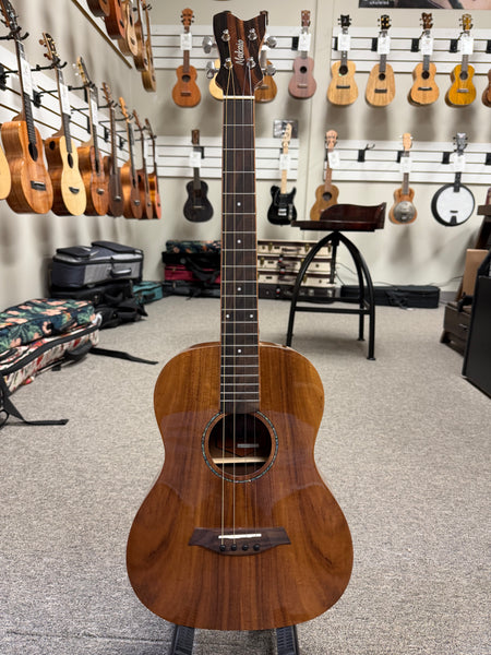 Makaio MKBXS-10 Large Body Steel String Koa Baritone Ukulele w/Case