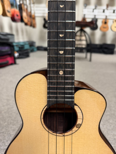 aNueNue UC-200 Concert Ukulele w/Case - Moon Bird Series -  Solid Spruce/Solid Rosewood
