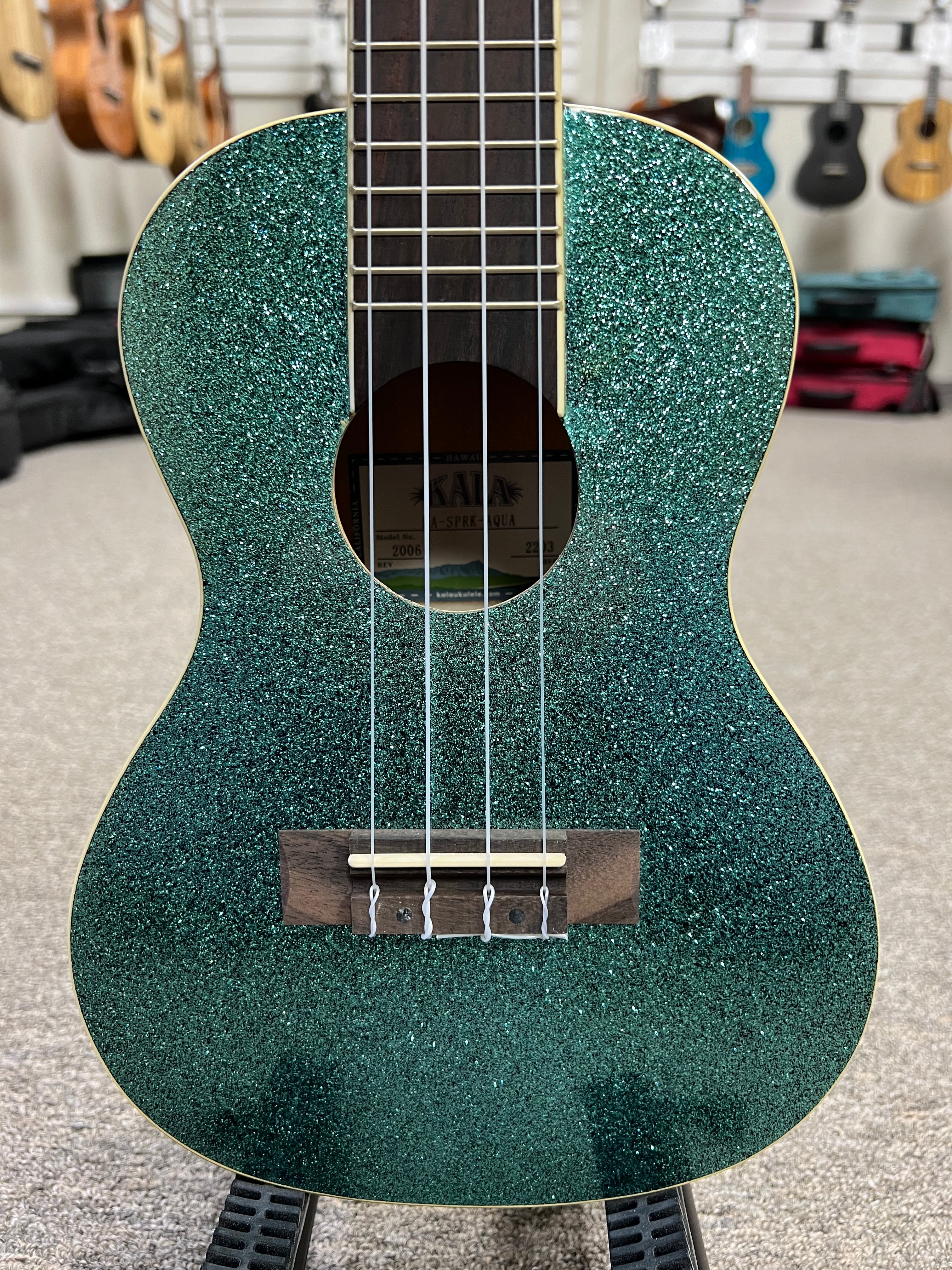 KALA KA SPARK AQUA Concert Ukulele Aquamarine Retro Sparkle