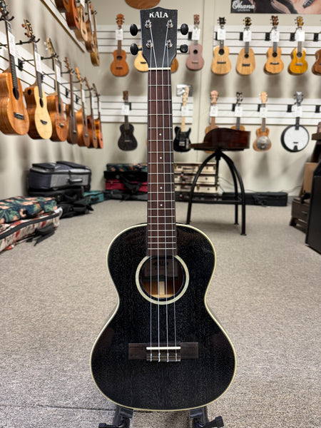 KALA KA-SDH-T Solid Salt and Pepper Doghair Mahogany Tenor Ukulele w/Case