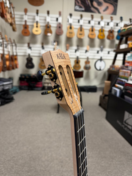 KALA KA-ASFM-B-CE Solid Flamed Maple Baritone Electric Ukulele w/Case