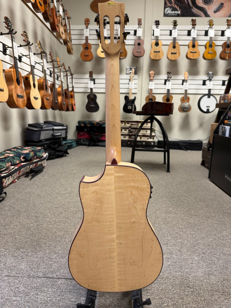 KALA KA-ASFM-B-CE Solid Flamed Maple Baritone Electric Ukulele w/Case