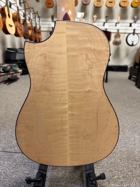 KALA KA-ASFM-B-CE Solid Flamed Maple Baritone Electric Ukulele w/Case