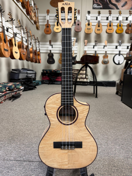 KALA KA-ASFM-T-CE Solid Flamed Maple Tenor Electric Ukulele w/Case