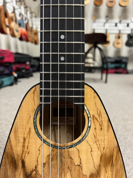 Romero Creations Solid Spalted Mango Tiny Tenor 6 String Guitalele/Guitarlele w/Case #2 - RC-TT6-MG Ukulele