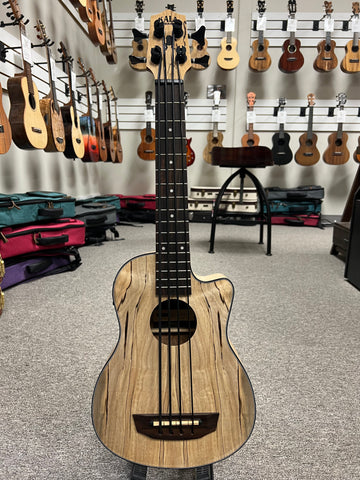 KALA Spalted Maple U-Bass w/Case - Kala Ubass