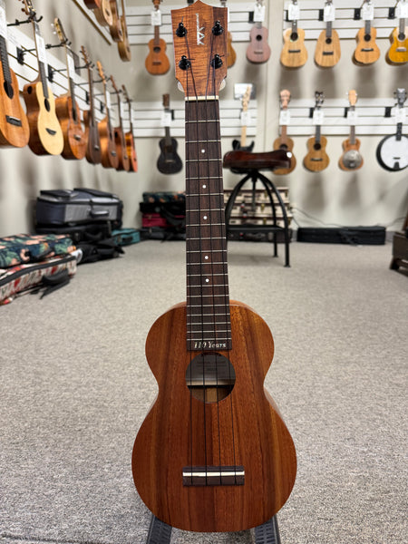 Kamaka HF-1L Solid Koa Soprano Long Neck Ukulele w/Case - Made in Hawaii