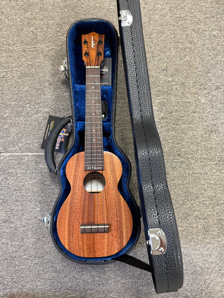 Kamaka HF-1L Solid Koa Soprano Long Neck Ukulele w/Case - Made in Hawaii
