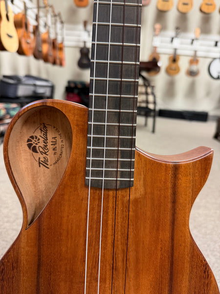 KALA Revelator Koa Electric Baritone Ukulele w/Case - Made In The U.S.A.