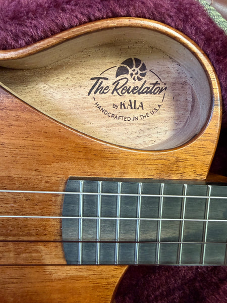KALA Revelator Koa Electric Baritone Ukulele w/Case - Made In The U.S.A.