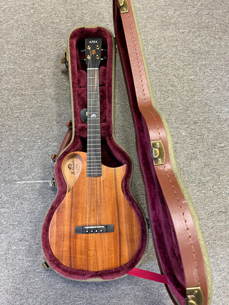 KALA Revelator Koa Electric Baritone Ukulele w/Case - Made In The U.S.A.