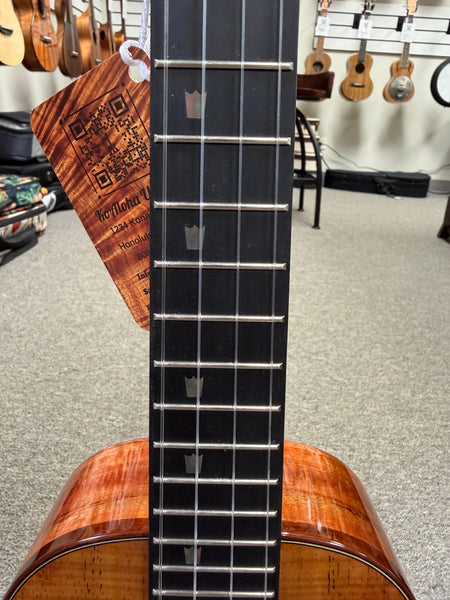 KoAloha Red Label "Polani" Solid Curly Koa Tenor Ukulele w/Case #1