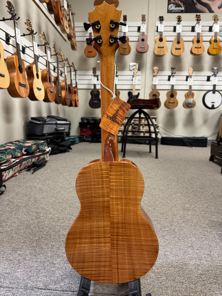 KoAloha Red Label "Polani" Solid Curly Koa Tenor Ukulele w/Case #1