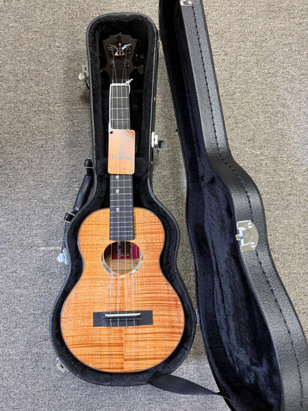 KoAloha Red Label "Polani" Solid Curly Koa Tenor Ukulele w/Case #1