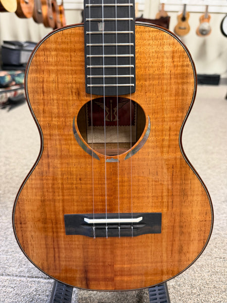 KoAloha Red Label "Polani" Solid Curly Koa Tenor Ukulele w/Case #2