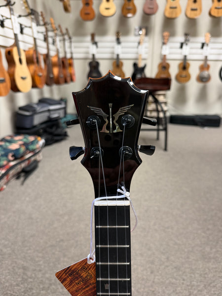 KoAloha Red Label "Polani" Solid Curly Koa Tenor Ukulele w/Case #2