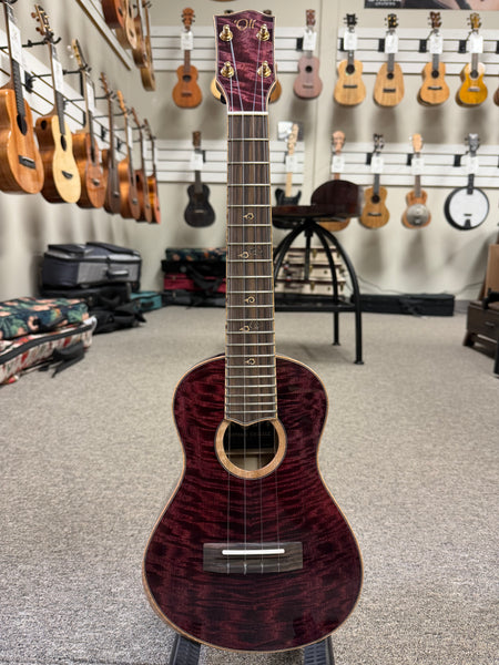 Oli L2-CMG-MMP Solid Mango Concert Ukulele w/Case - Purple Burst