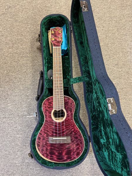 Oli L2-CMG-MMP Solid Mango Concert Ukulele w/Case - Purple Burst