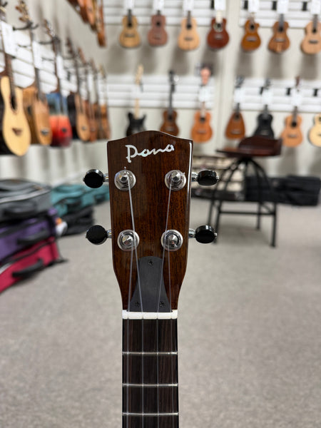 Pono TE-D Cedar/Acacia Solid Body Electric Tenor Ukulele w/Case - Pre Loved