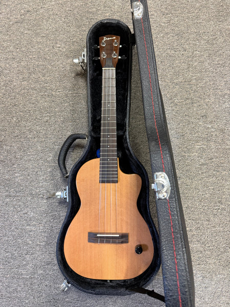 Pono TE-D Cedar/Acacia Solid Body Electric Tenor Ukulele w/Case - Pre Loved
