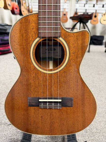 KALA KA-SMH-TG-CE Solid Mahogany Electric Tenor Ukulele w/Cutaway