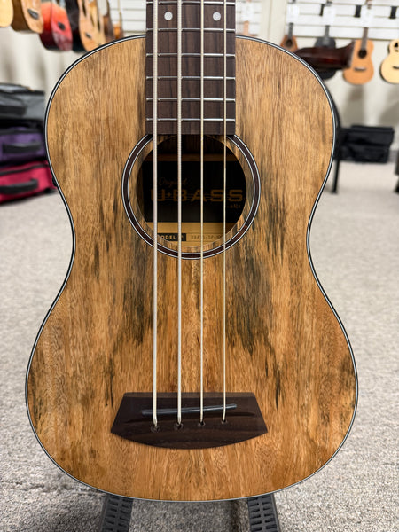 KALA Spalted Mango Acoustic-Electric U-Bass w/Case - UBASS-SP-MNG-FS