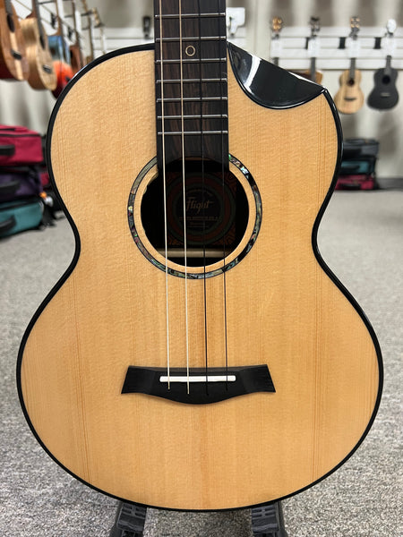 Flight Aurora Electric Baritone Ukulele w/Case - Solid Spruce/Rosewood