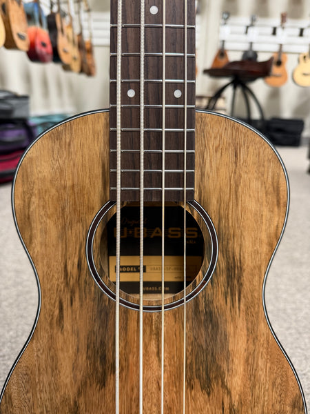 KALA Spalted Mango Acoustic-Electric U-Bass w/Case - UBASS-SP-MNG-FS