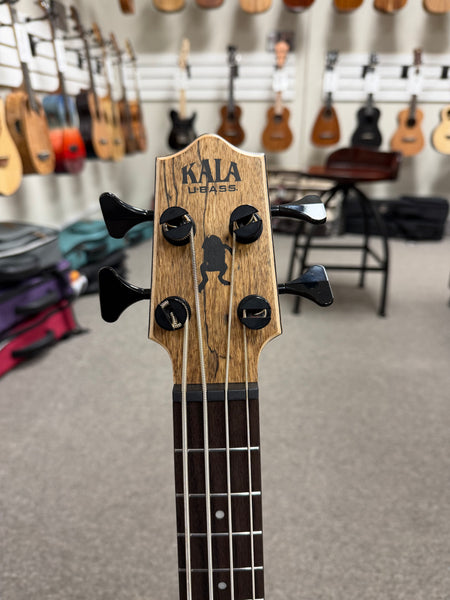 KALA Spalted Mango Acoustic-Electric U-Bass w/Case - UBASS-SP-MNG-FS