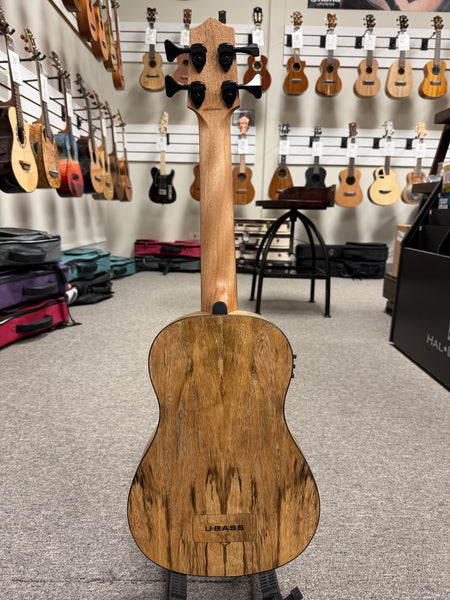 KALA Spalted Mango Acoustic-Electric U-Bass w/Case - UBASS-SP-MNG-FS