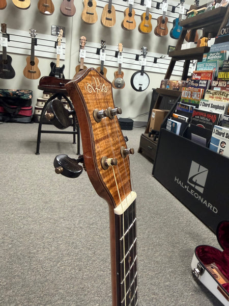 Petros Custom Solid Curly Koa Tenor Ukulele w/Case #203