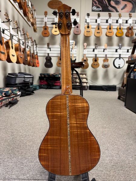 Petros Custom Solid Curly Koa Tenor Ukulele w/Case #203