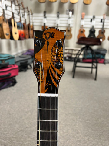 Oli L2-TFM Solid Flame Maple Sunburst Tenor Ukulele w/Case