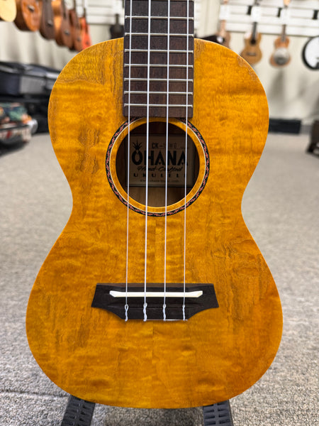 OHANA CK-15W Willow Wood Concert Ukulele - Satin Finish