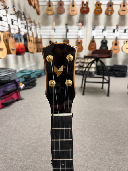 Rebel Creme Brulee Solid Mango Tenor Ukulele w/Case - Rebel Mango Slim Tenor