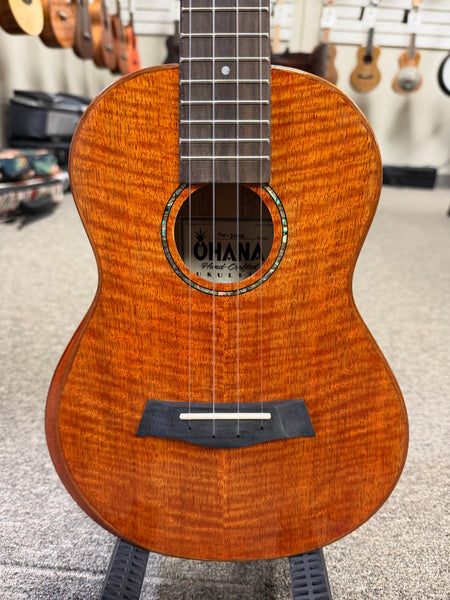 OHANA TK-215G Solid Mango Tenor Ukulele w/Armrest