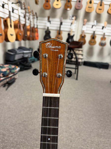 OHANA TK-215G Solid Mango Tenor Ukulele w/Armrest